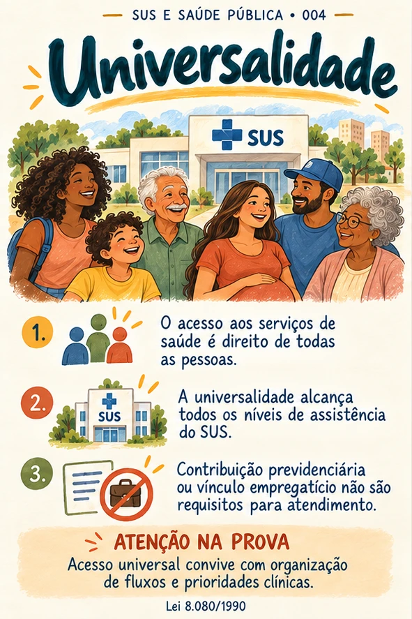 Card ilustrado 004: universalidade do SUS